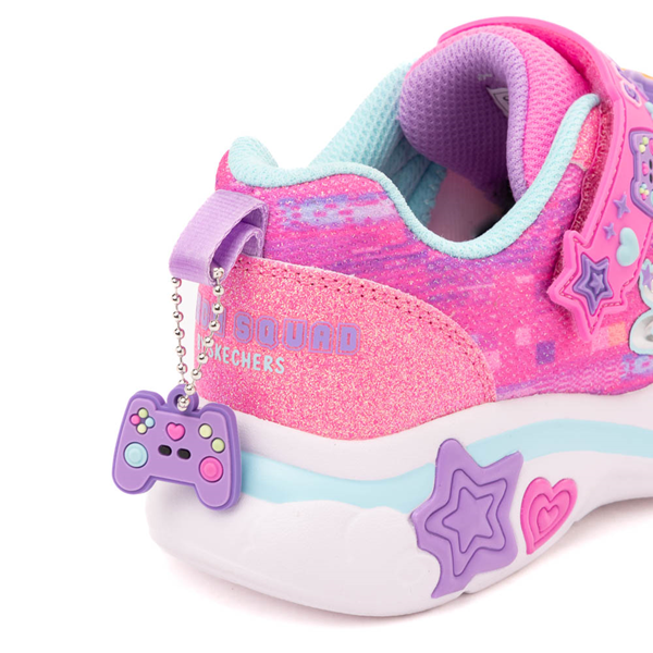 alternate view Skechers Snuggle Sneaks: Skech Squad Sneaker - Little Kid - Pink / MulticolorALT4B