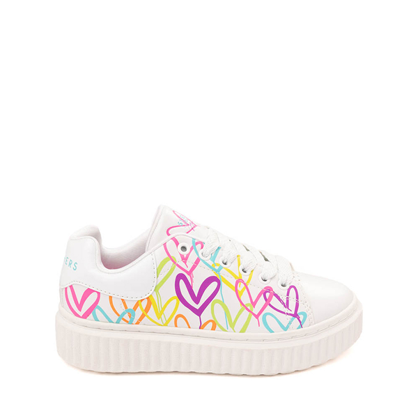 Skechers x JGoldcrown: Hi Ridge Heart Takeover Sneaker - Little Kid White / Multicolor