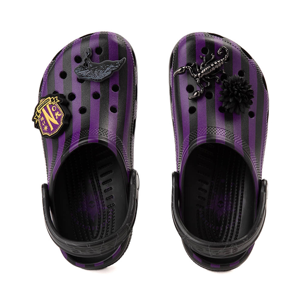 alternate view Wednesday x Crocs Classic Nevermore Academy Clog - Black / MulticolorALT2