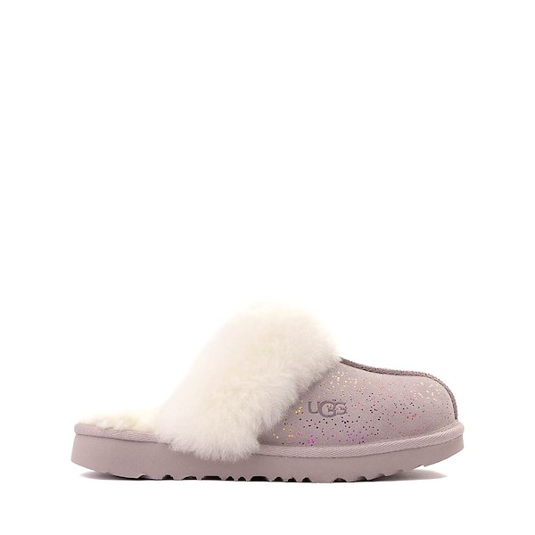 UGG® Cozy II Shimmer Sky Slipper - Little Kid / Big Pale Smoke Rainbow Metallic