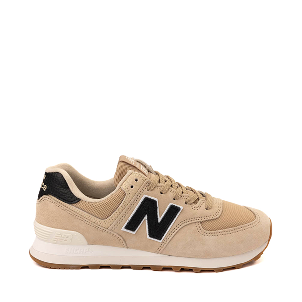 New balance 574 mens black leather best sale