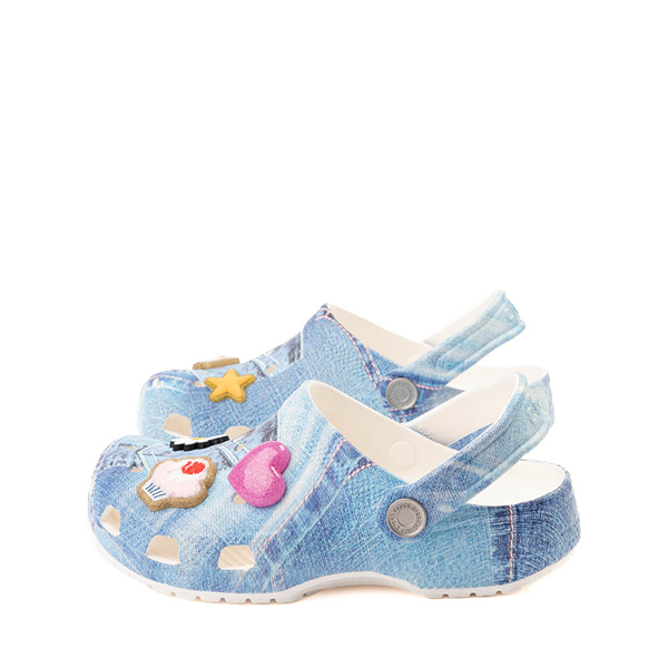 alternate view Crocs Classic Denim Patch Clog - Little Kid / Big Kid - DenimALT1