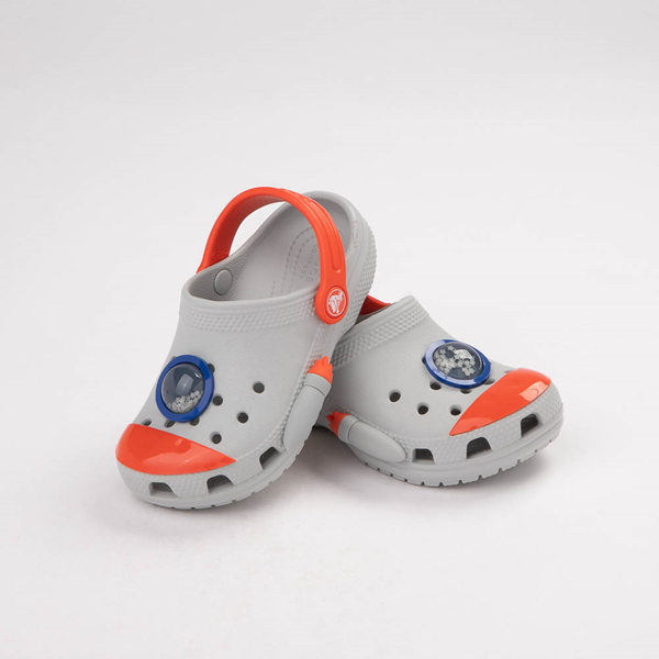 Crocs Classic Rocket Ship Clog - Baby / Toddler Gray Mirage Orange