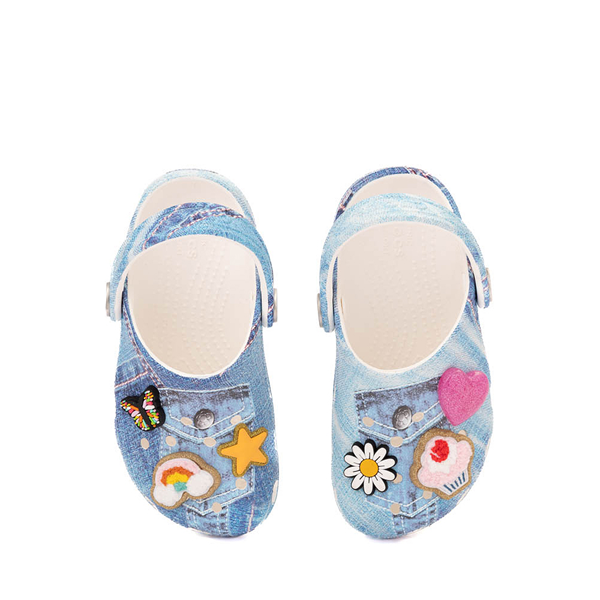 alternate view Crocs Classic Denim Patch Clog - Baby / Toddler - DenimALT2