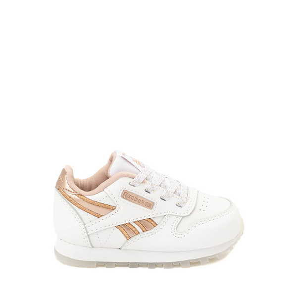 Reebok Classic Leather Athletic Shoe - Baby / Toddler White Rose Gold