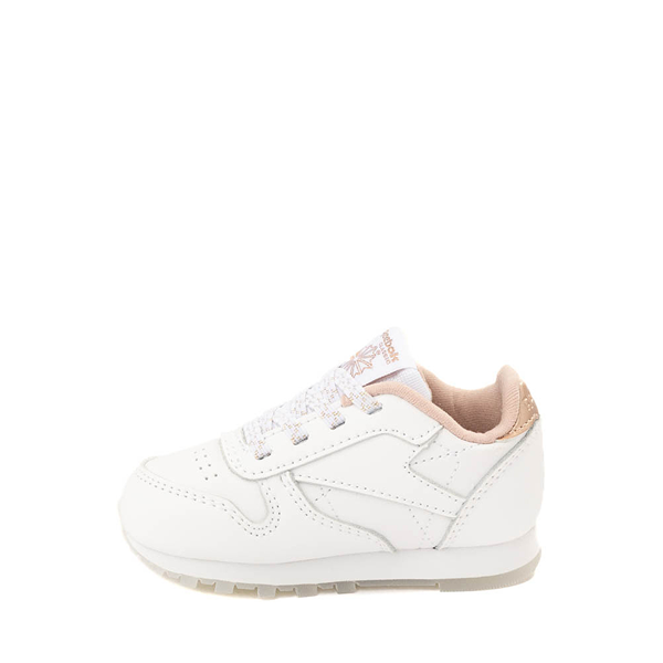 Reebok Classic Leather Athletic Shoe - Baby / Toddler White Rose Gold