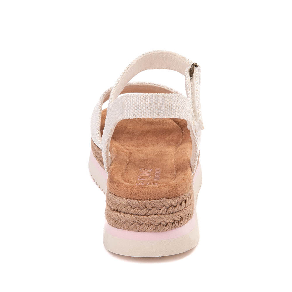 TOMS Diana Platform Sandal - Little Kid / Big Kid - Natural | Journeys