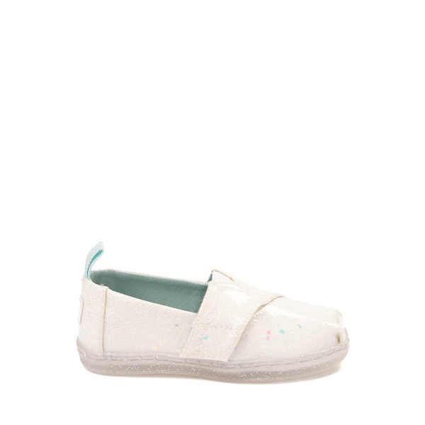 TOMS Alpargata Slip-On Casual Shoe - Baby / Toddler Little Kid White Clear