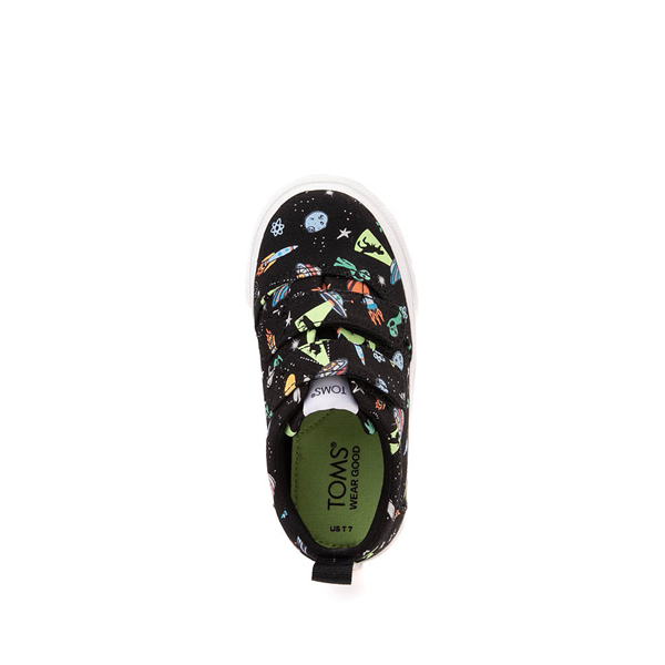 alternate view TOMS Fenix Double-Strap Sneaker - Baby / Toddler / Little Kid - Black / Alien PrintALT2