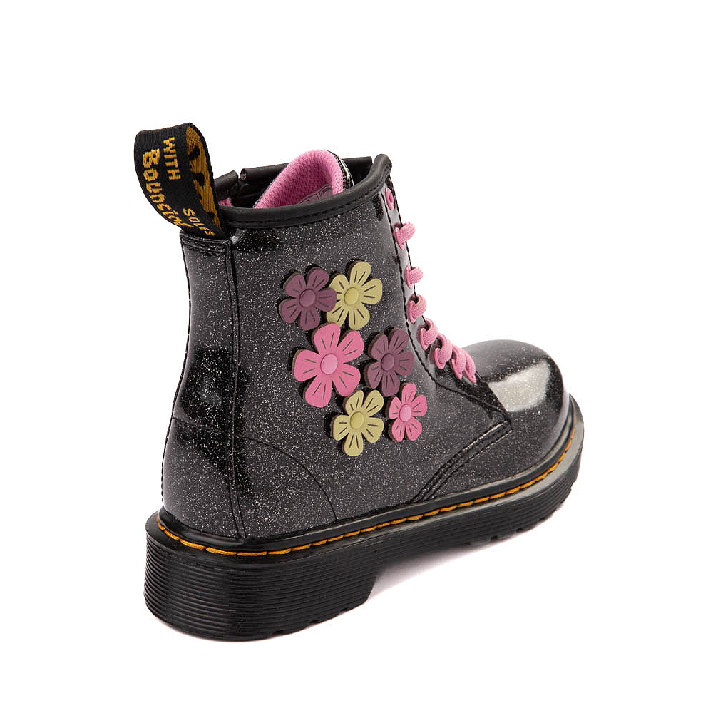 Dr. Martens 1460 Glitter & Flower Applique 8-Eye Boot - Big Kid - Black ...