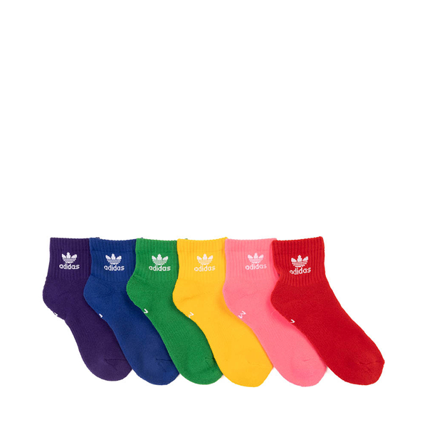 adidas Trefoil Quarter Socks 6 Pack - Toddler - Multicolor