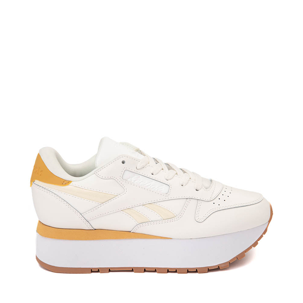 Womens Reebok Classic Leather Triple Lift Athletic Shoe White Gold