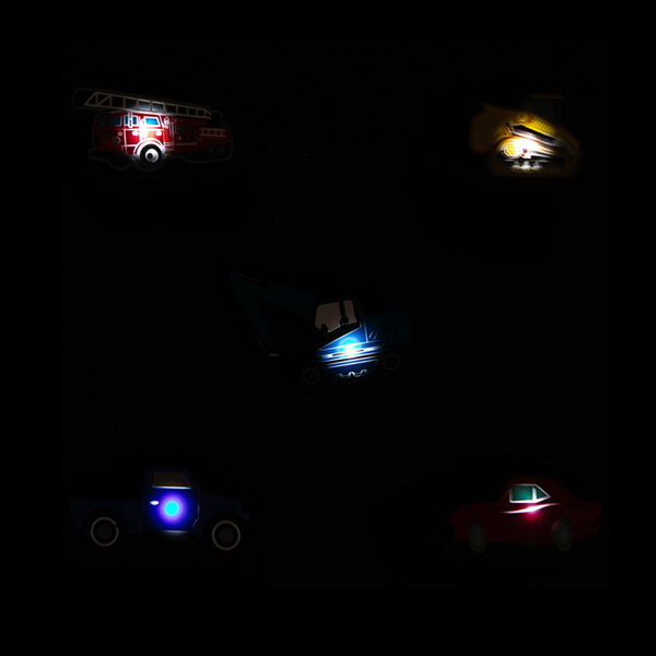 alternate view Crocs Jibbitz™ LED Cars & Trucks Shoe Charms 5 Pack - MulticolorALT1B