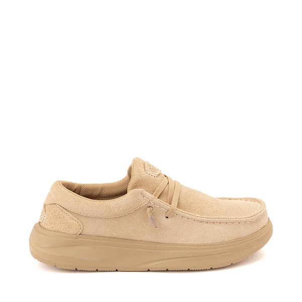 Womens HEYDUDE Wendy Comf Suede Slip On Casual Shoe Tan