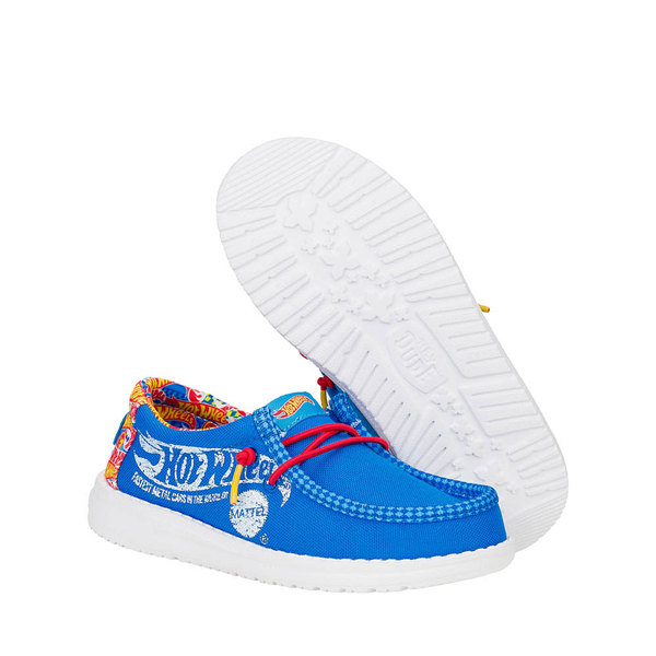 alternate view HEYDUDE x Hot Wheels™ Wally Slip-On Casual Shoe - Little Kid / Big Kid - BlueALT3