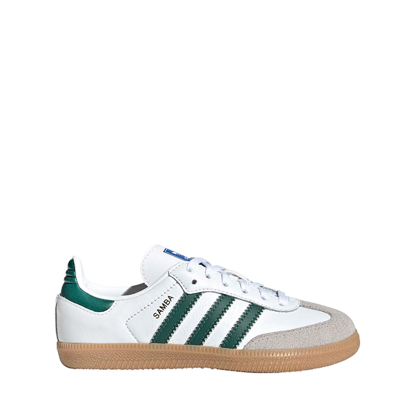 adidas Samba OG Athletic Shoe - Little Kid Cloud White / Collegiate Green Gum