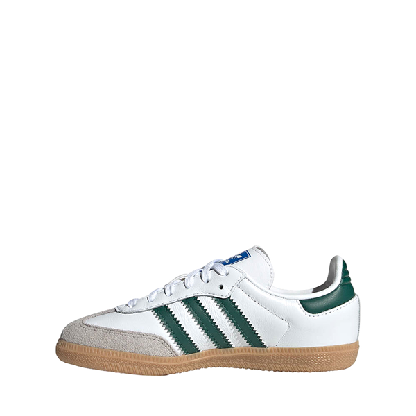 adidas Samba OG Athletic Shoe - Little Kid Cloud White / Collegiate Green Gum
