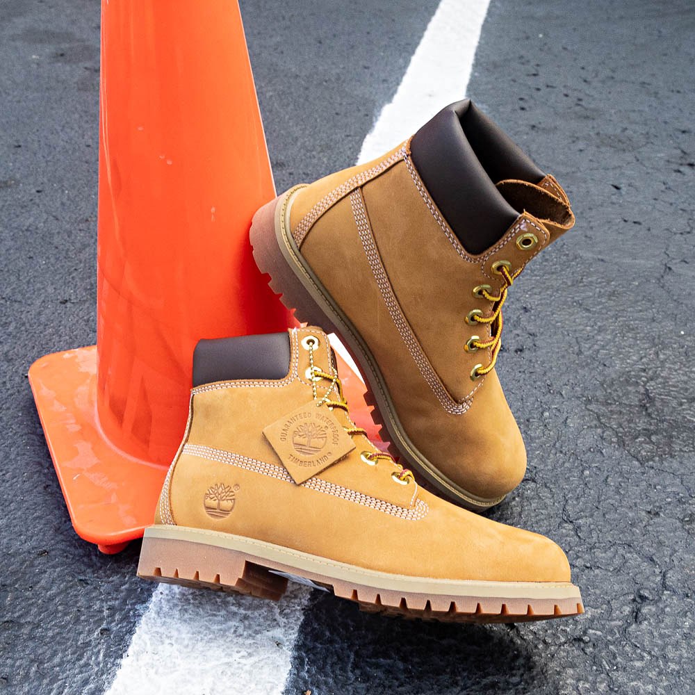 Brown Kids Timbs Timberland® Premium 6-Inch Boot Big Kid Wheat