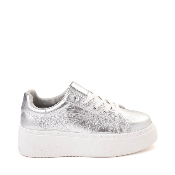 Womens Dirty Laundry Record Metallic Sneaker - Silver