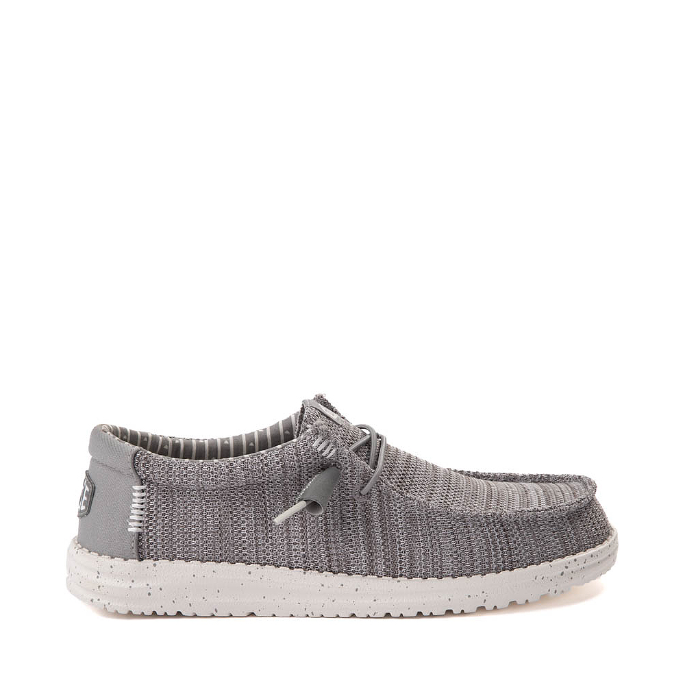 Mens HEYDUDE Wally Stretch Casual Shoe - Grey