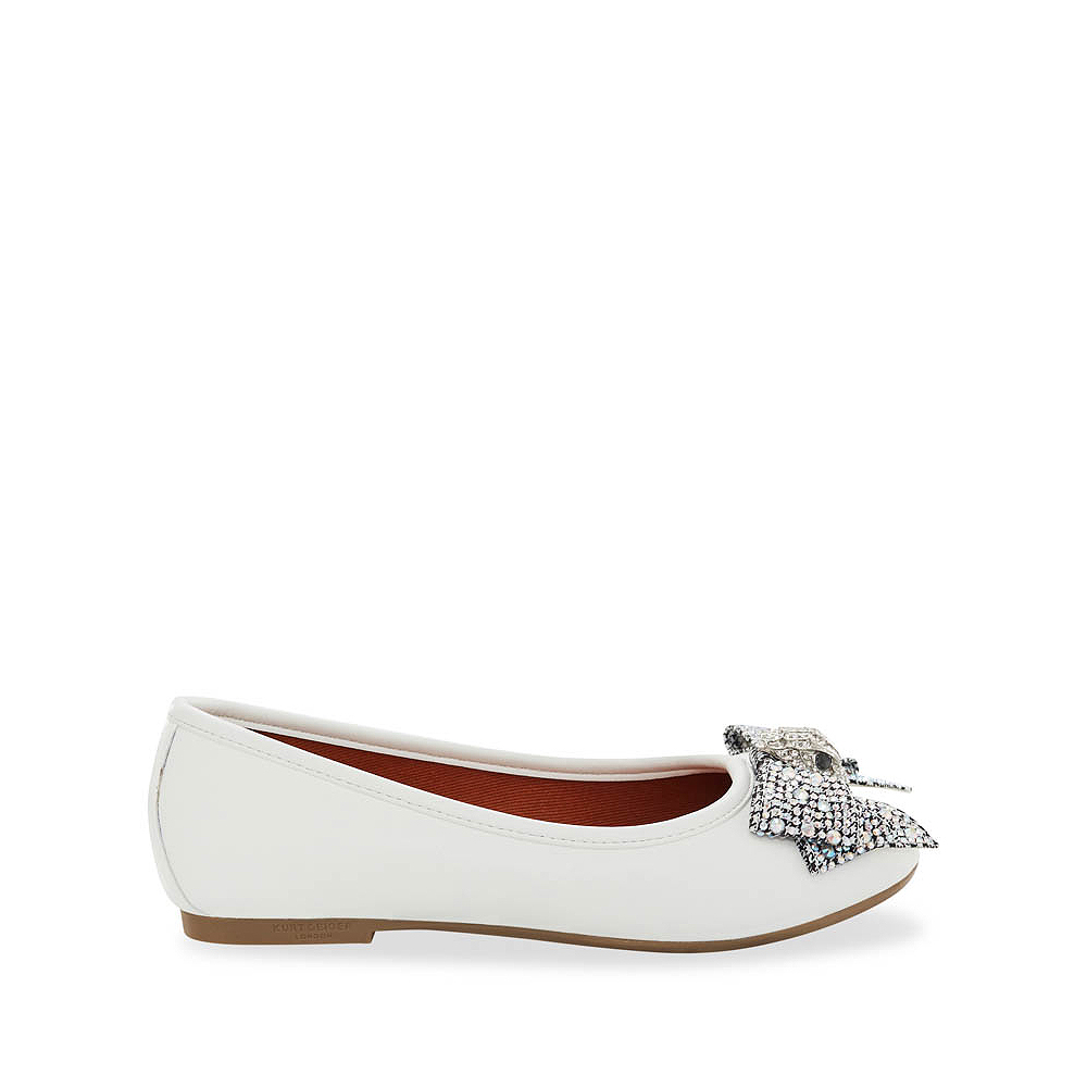 Kurt Geiger Mini Kensington Ballet Flat - Little Kid / Big Kid - White ...