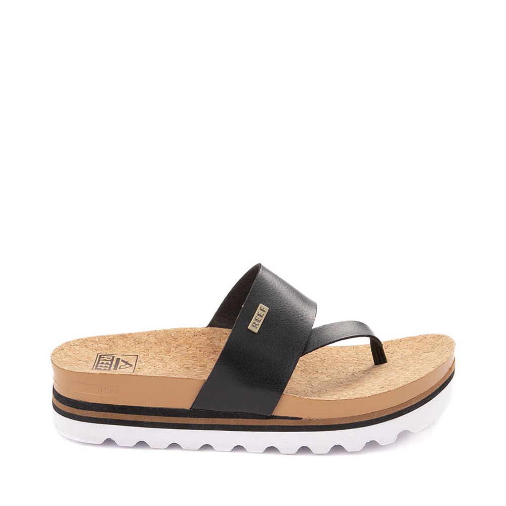 Womens Reef Cushion Sol Hi Sandal - Black / Tan