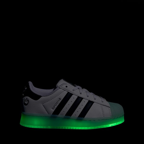 adidas Superstar LED Lights Athletic Shoe Cheap Trusty Jordan Outlet Little Kid adidas kickposter pants girls White Semi Flash Aqua Core Black