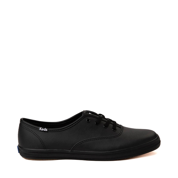 Womens Keds Champion Leather Casual Shoe - Black