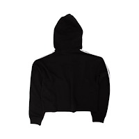 adidas 3 stripe hoodie womens black
