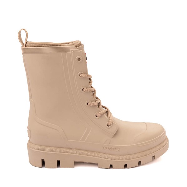 Womens Hunter Diana Lace Up Rain Boot Medium Natural