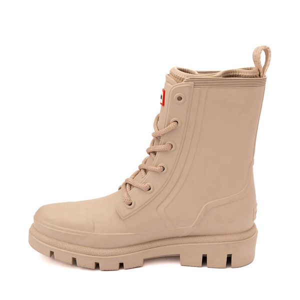 Womens Hunter Diana Lace-Up Rain Boot - Medium Natural