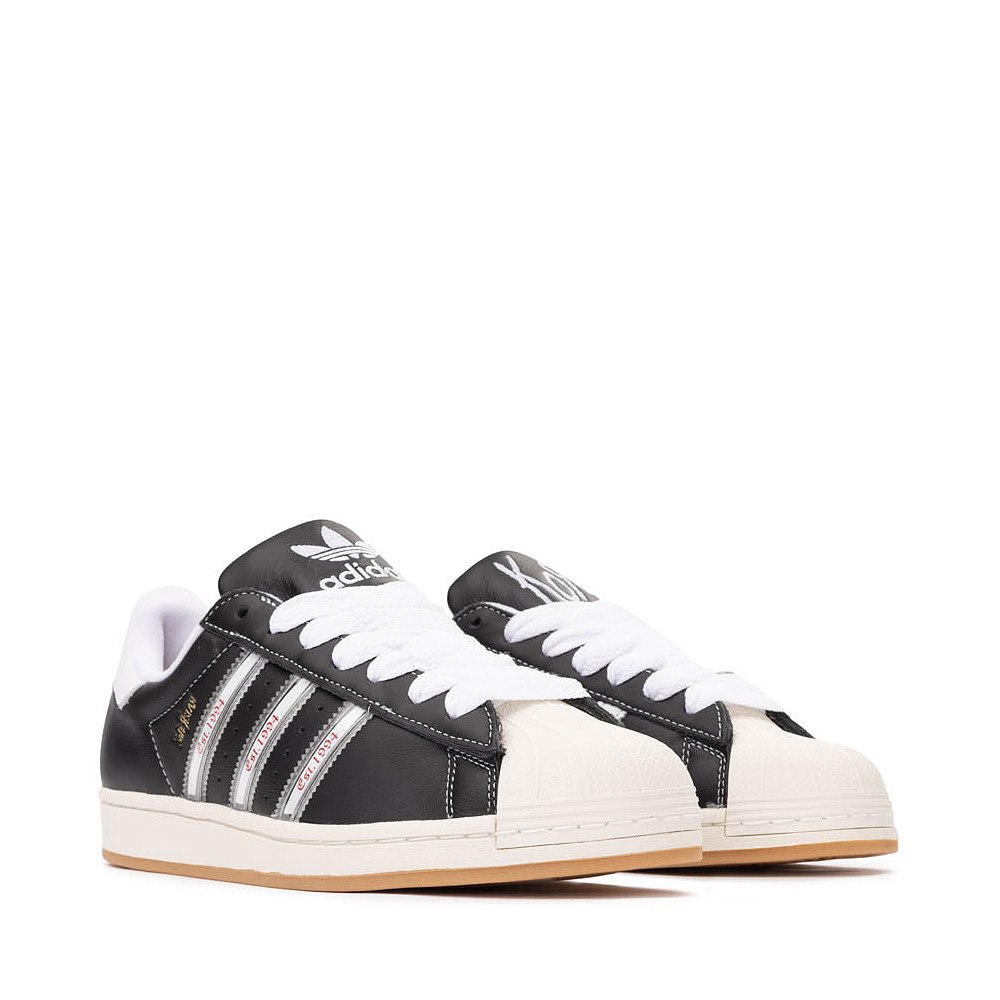 Mens adidas x Korn Superstar Athletic Shoe Core Black Translucent Better Scarlet Journeys