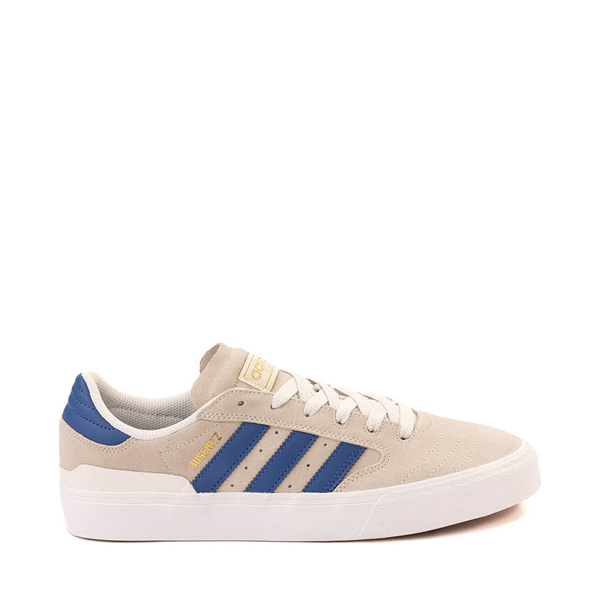 Mens adidas Busenitz Vulc II Athletic Shoe - Crystal White / Team Royal Blue Gold Metallic