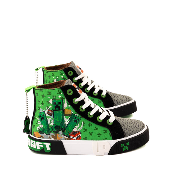 Ground Up Minecraft Creeper Hi Sneaker - Little Kid / Big Green