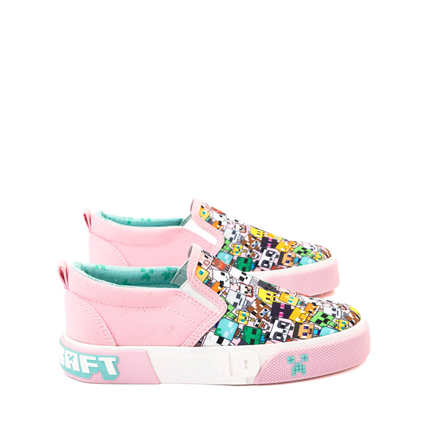 Ground Up Minecraft Chibi Slip-On Sneaker - Little Kid / Big Light Pink