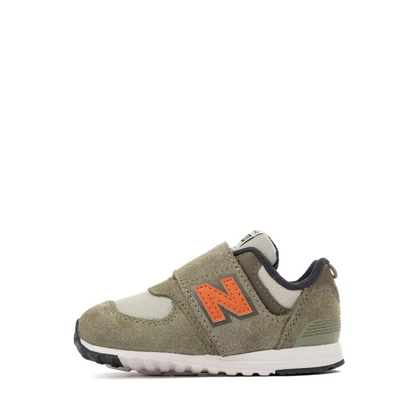 New Balance 574 NEW-B Hook & Loop Athletic Shoe - Baby / Toddler - Dark Olive