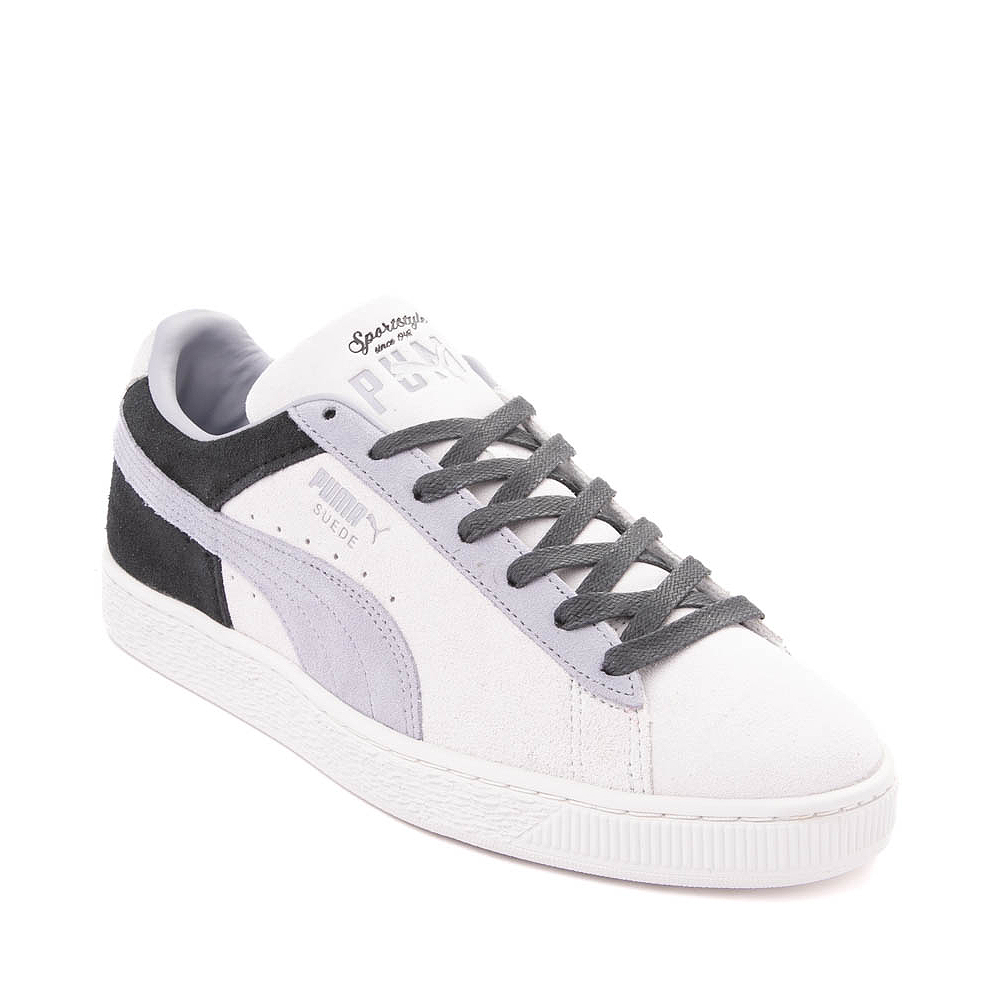 PUMA Suede Iconix Summer Athletic Shoe - Silver Mist / Black