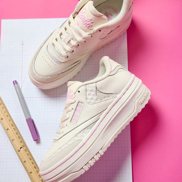 Womens Reebok x Barbie™ Club C Extra Athletic Shoe - Chalk / Pink