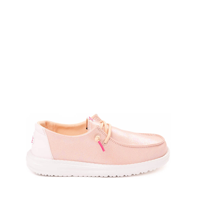 Main view of HEYDUDE Wendy Iridescent Sparkle Slip-On Casual Shoe - Little Kid / Big Kid - Pink