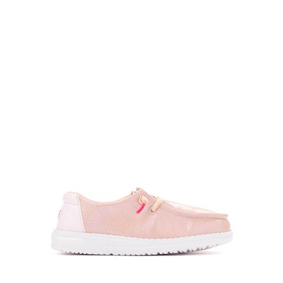 Main view of HEYDUDE Wendy Iridescent Sparkle Slip-On Casual Shoe - Baby / Toddler - Pink
