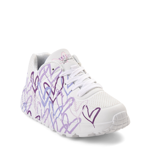 Skechers Street™ x JGoldcrown: Uno Lite: Spread the Love Sneaker - Little  Kid - White / Light Purple