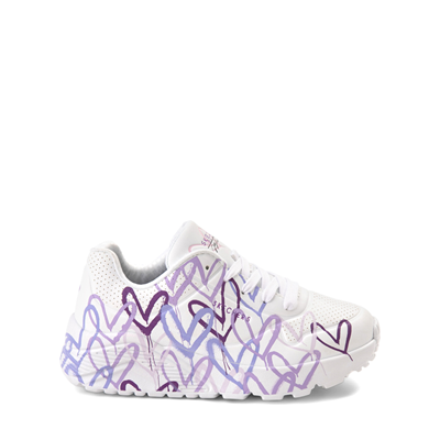 Skechers Street™ x JGoldcrown: Uno Lite: Spread the Love Sneaker - Little  Kid - White / Light Purple