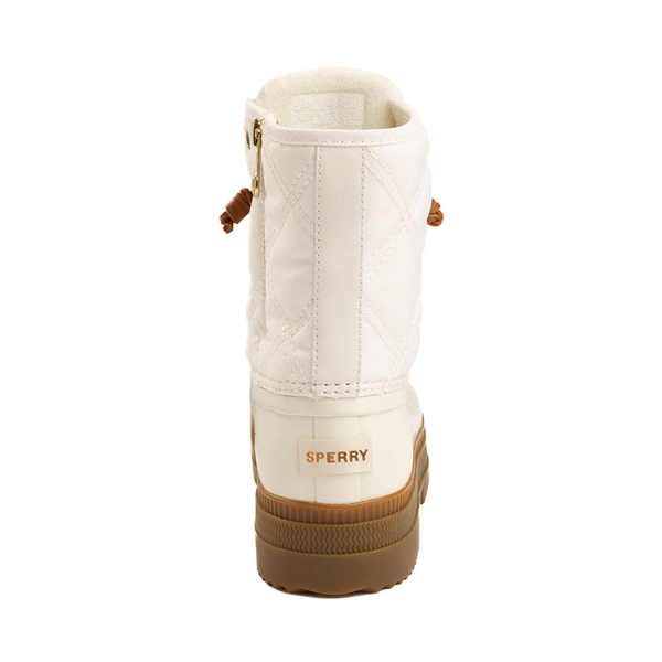 Womens Sperry Top Sider Saltwater 2.0 Textile Duck Boot Ivory Journeys