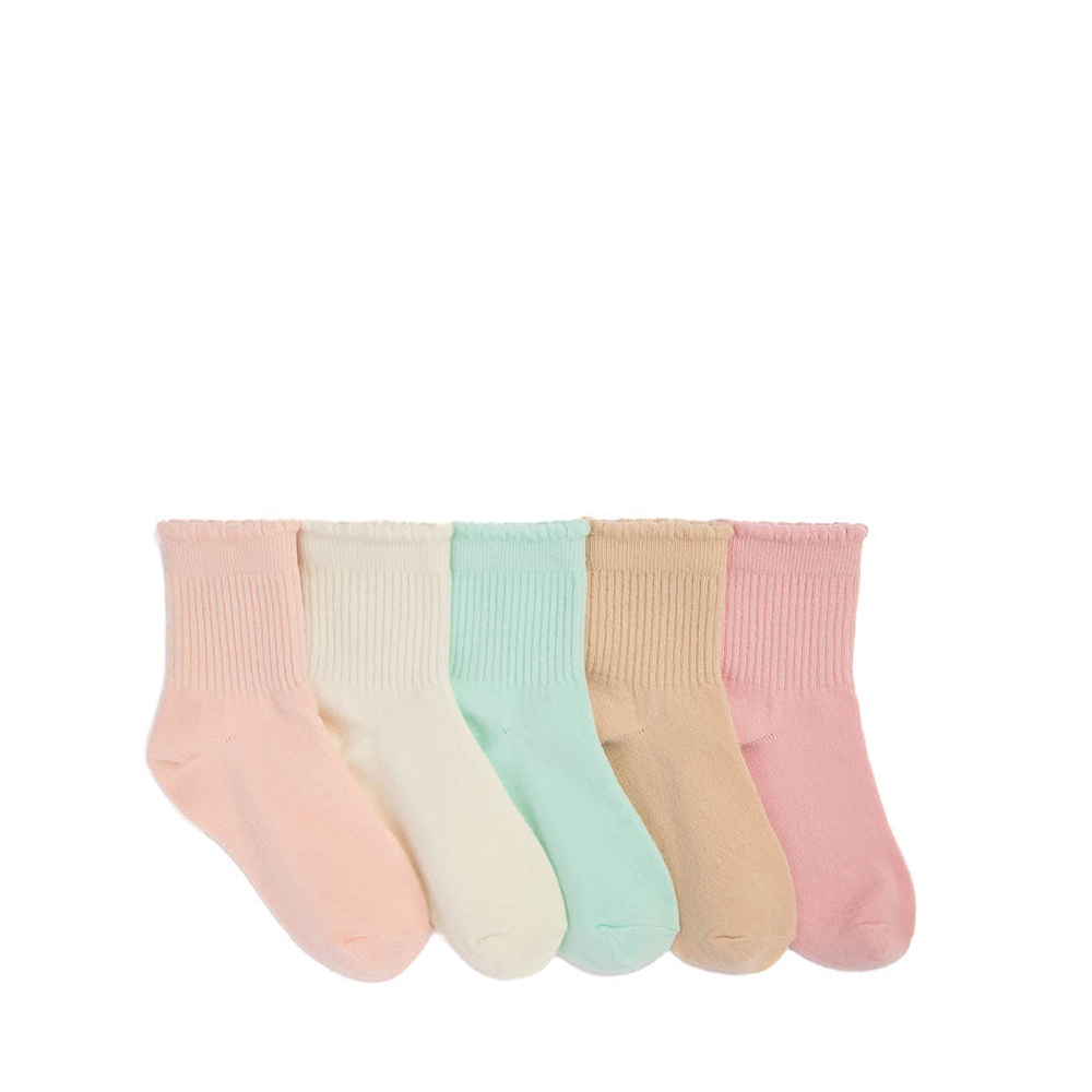 Scallop Quarter Socks 5 Pack - Little Kid - Multicolor