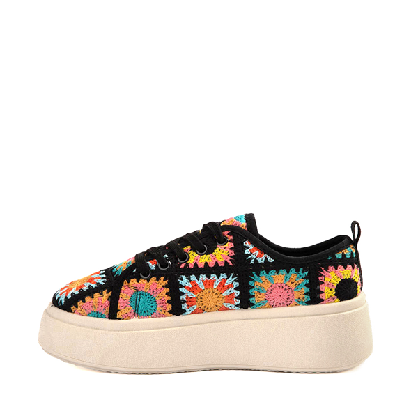 Womens Dirty Laundry Rambling Crochet Sneaker - Black / Multicolor