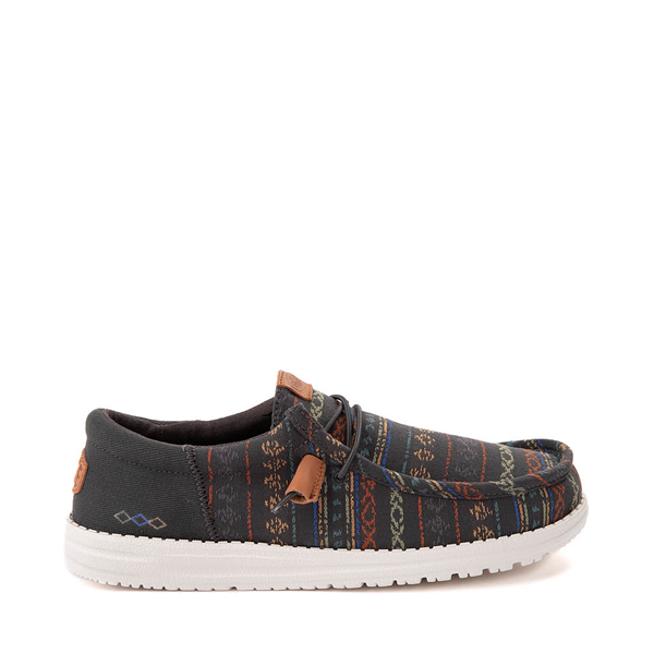 Mens HEYDUDE Wally Funk Slip On Casual Shoe Charcoal Multicolor