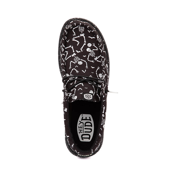 alternate view Mens HEYDUDE Wally Skeleton Slip-On Casual Shoe - BlackALT2