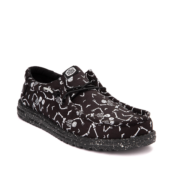 alternate view Mens HEYDUDE Wally Skeleton Slip-On Casual Shoe - BlackALT5