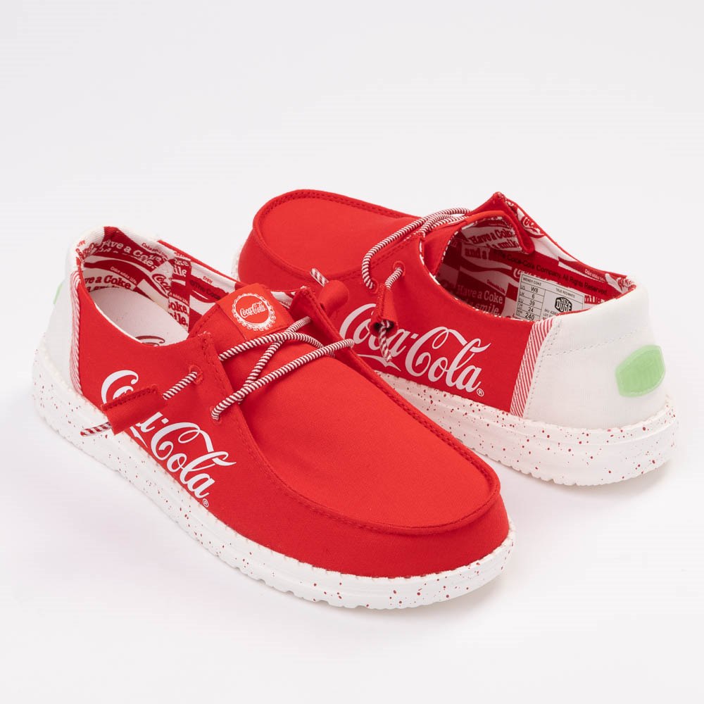 Womens HEYDUDE x Coca Cola Wendy Slip On Casual Shoe Red Journeys