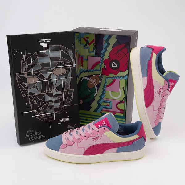 PUMA x Squid Game Suede Athletic Shoe - Blue Horizon / Orchid Shadow